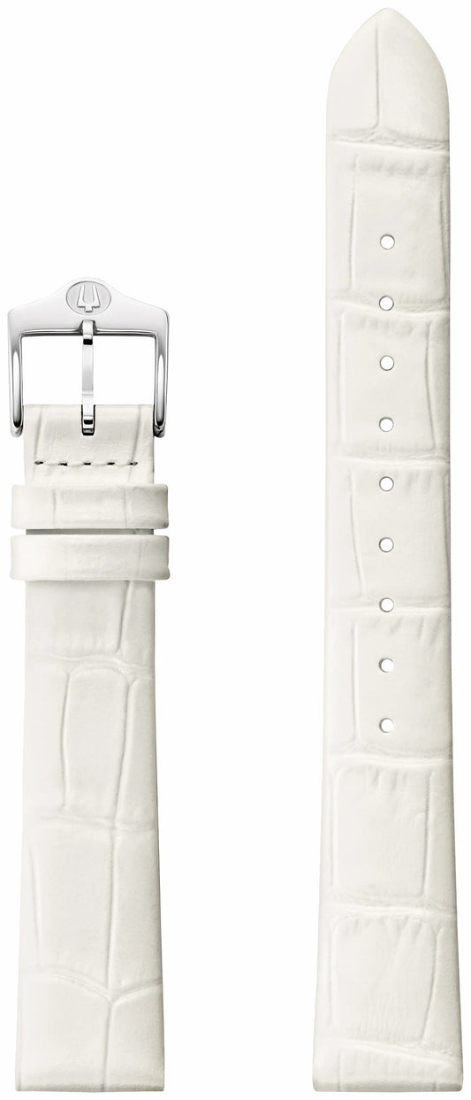 White Leather Strap - Bulova Recommended