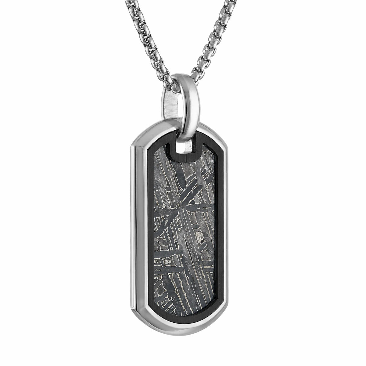 Icon Pendant Stainless Steel with Meteorite - Bulova Essential