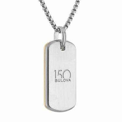 150th Flag Pendant Stainless Steel - Bulova Best Seller